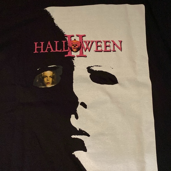 HALLOWEEN II, Michael Myers Face, Short Sleeve Tee Shirt Black, Sz M, Cotton NWT - Picture 2 of 7